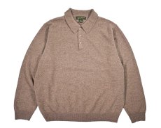 画像1: Used Daniel Bishop High Gauge Cashmere Knit Polo Brown (1)