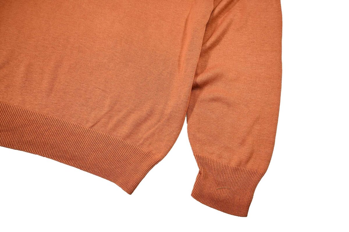 画像3: Deadstock Jos.A.Bank High Gauge Silk Knit Polo Red Brown (3)