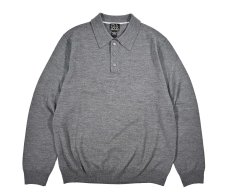 画像1: Used Jos.A.Bank High Gauge Merino Wool Knit Polo Grey (1)