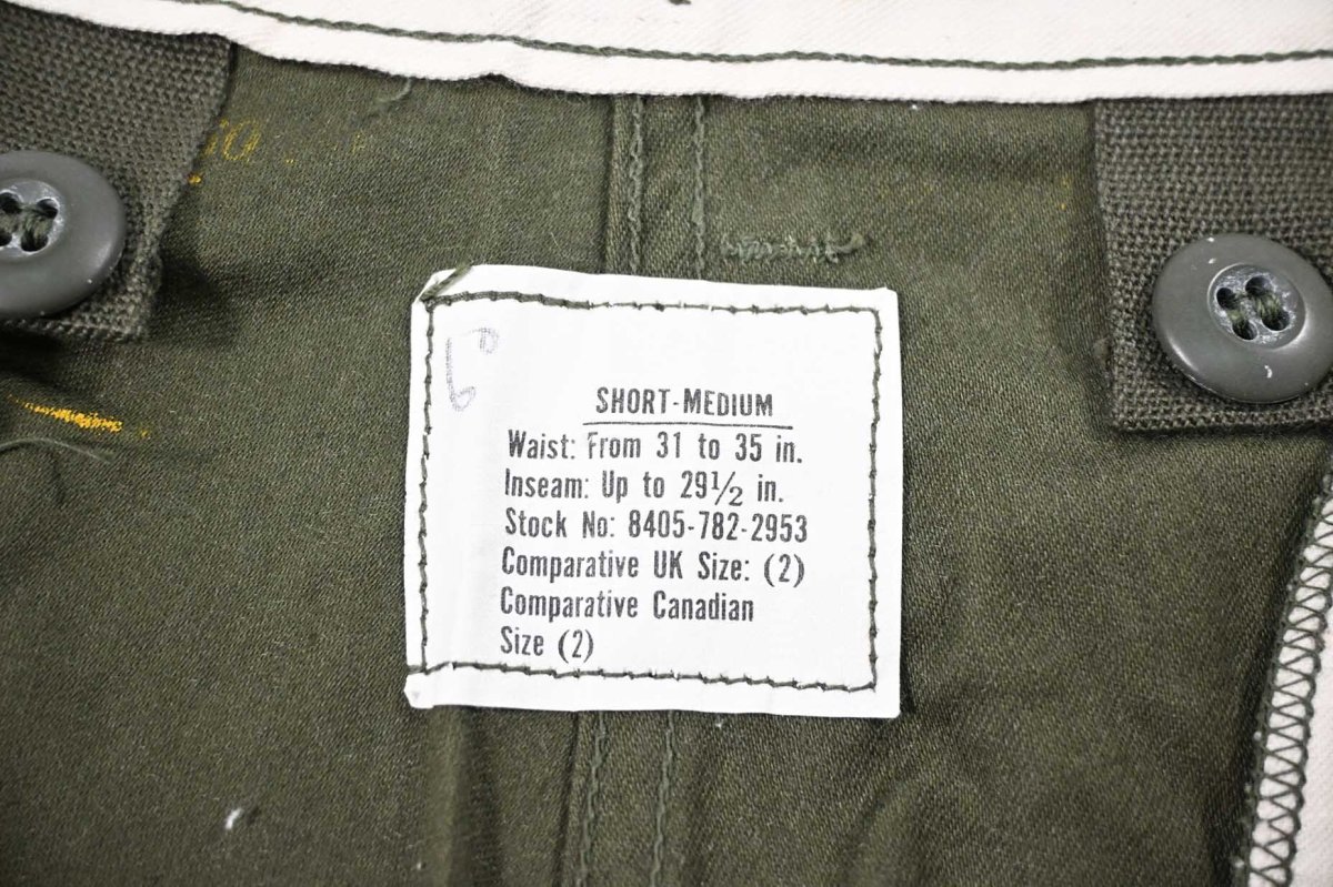 画像7: 60s Deadstock Us Army M-65 Field Pants Olive Aluminum Zipper (7)