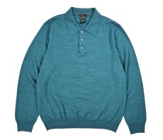 画像1: Used Jos.A.Bank High Gauge Merino Wool Knit Polo Teal (1)