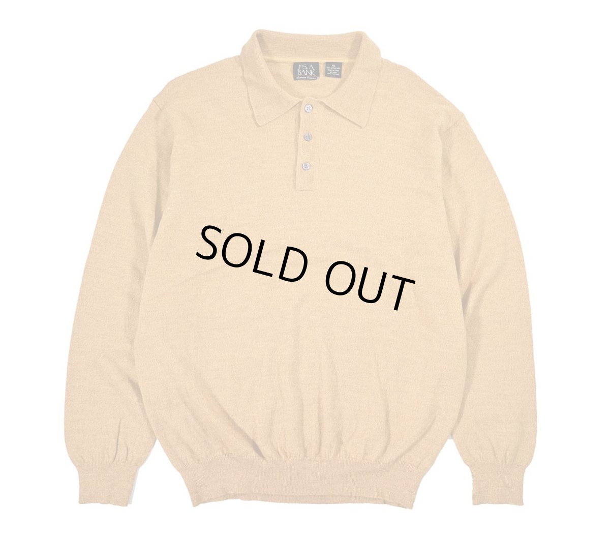 画像1: Used Jos.A.Bank High Gauge Merino Wool Knit Polo Yellow (1)