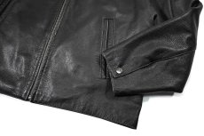 画像4: Used St John's Bay Leather Jacket Black (4)