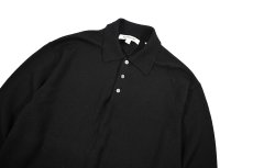 画像2: Used Pronto-Uomo High Gauge Merino Wool Knit Polo Black (2)