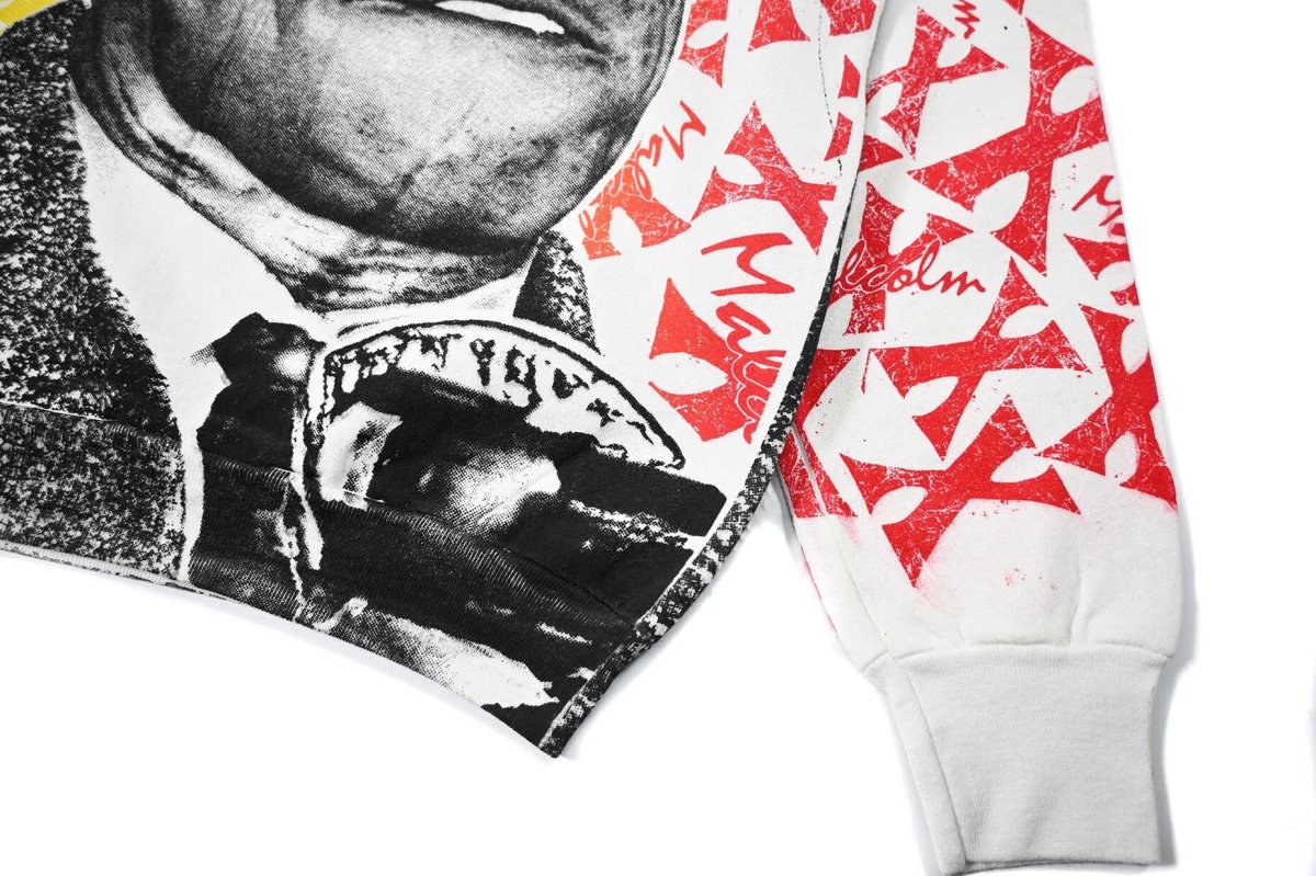 画像4: 80s Deadstock Raglan Sleeve Sweat Shirt "Malcolm X" (4)