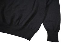 画像3: Used Linea Uomo High Gauge Merino Wool Knit Polo Black (3)