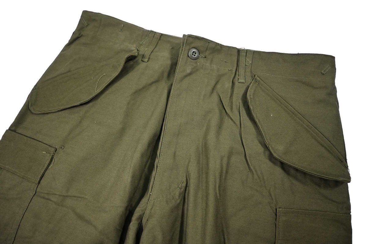 画像2: 60s Deadstock Us Army M-65 Field Pants Olive Aluminum Zipper (2)