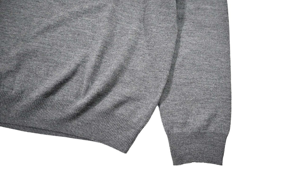 画像3: Used Jos.A.Bank High Gauge Merino Wool Knit Polo Grey (3)