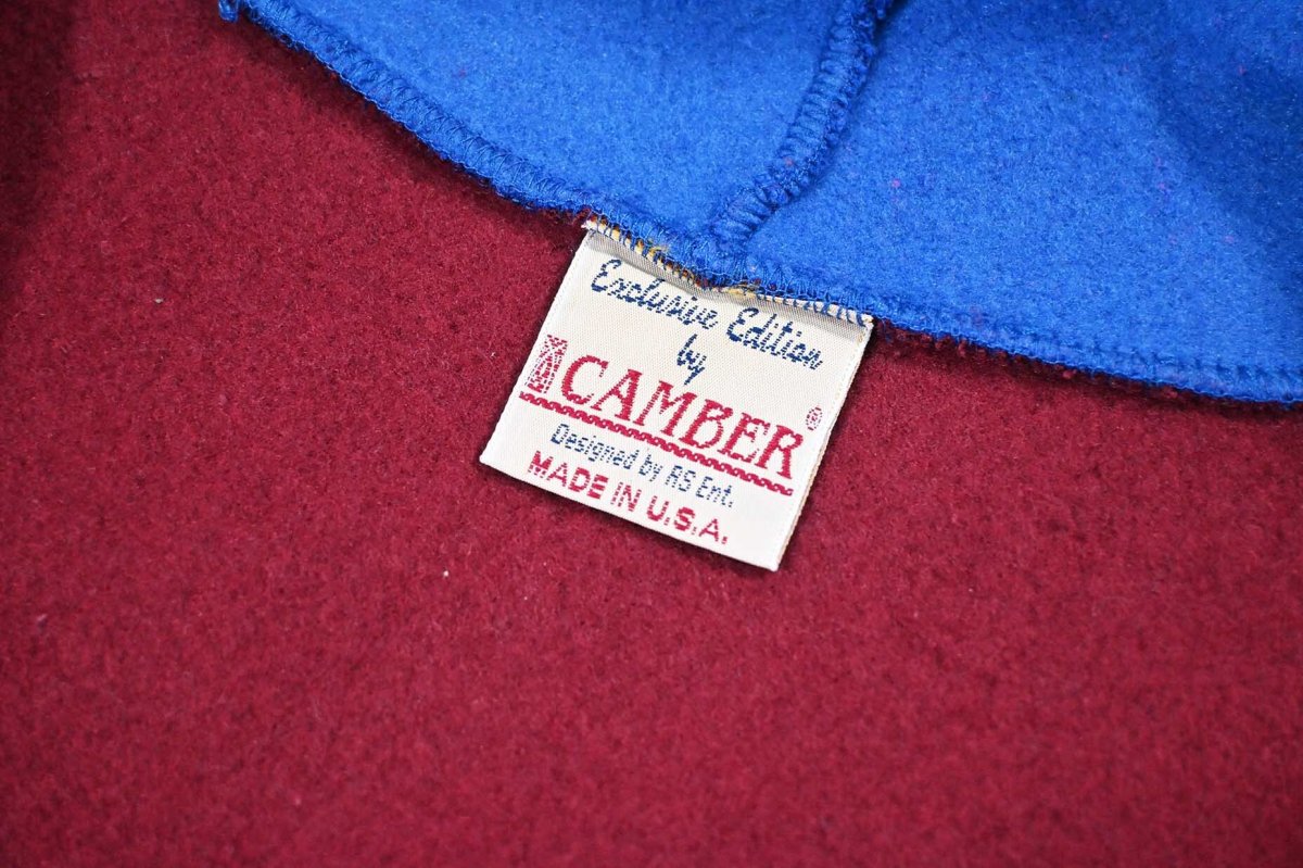 画像4: Deadstock Camber Zip Sweat Hoodie Burgundy/Blue (4)
