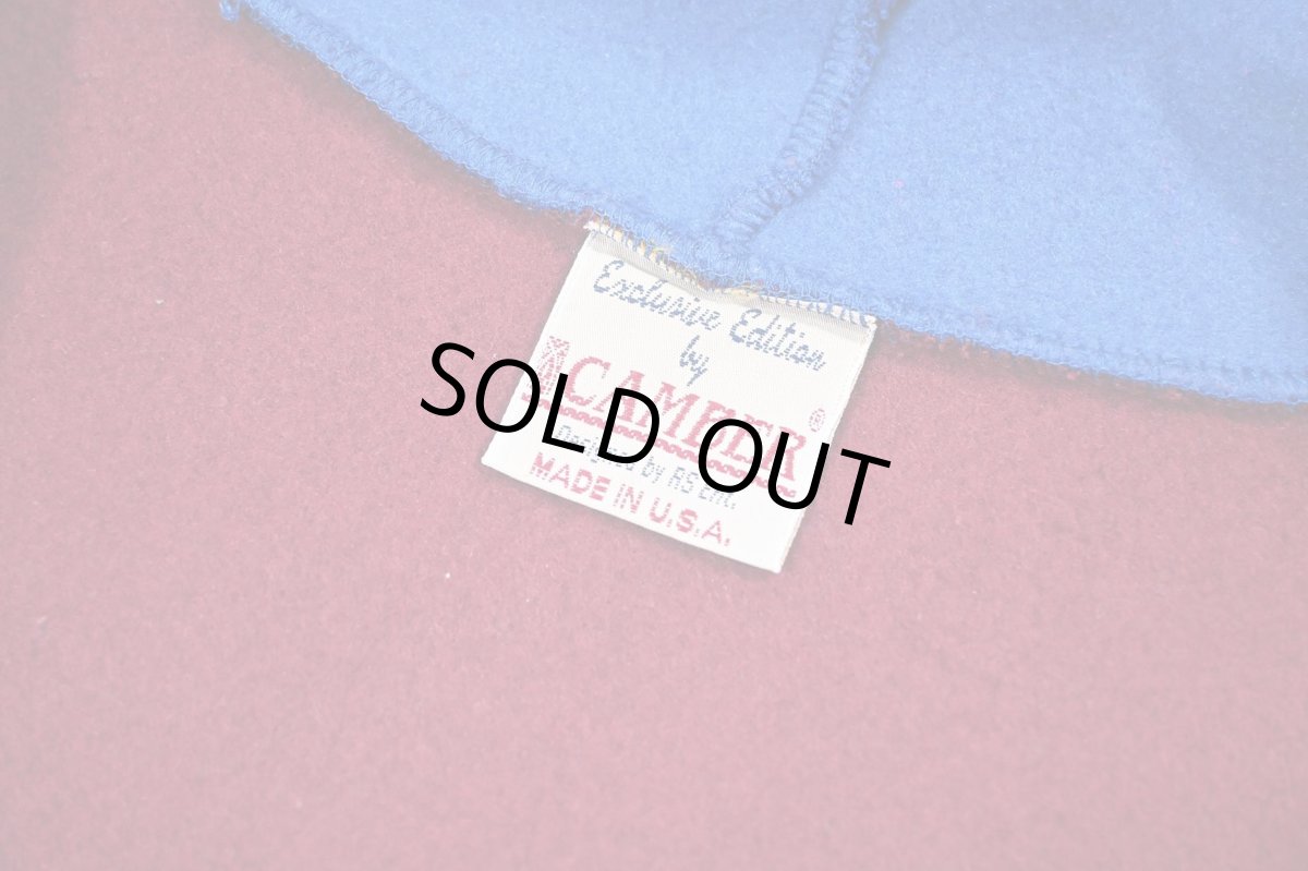 画像4: Deadstock Camber Zip Sweat Hoodie Burgundy/Blue (4)