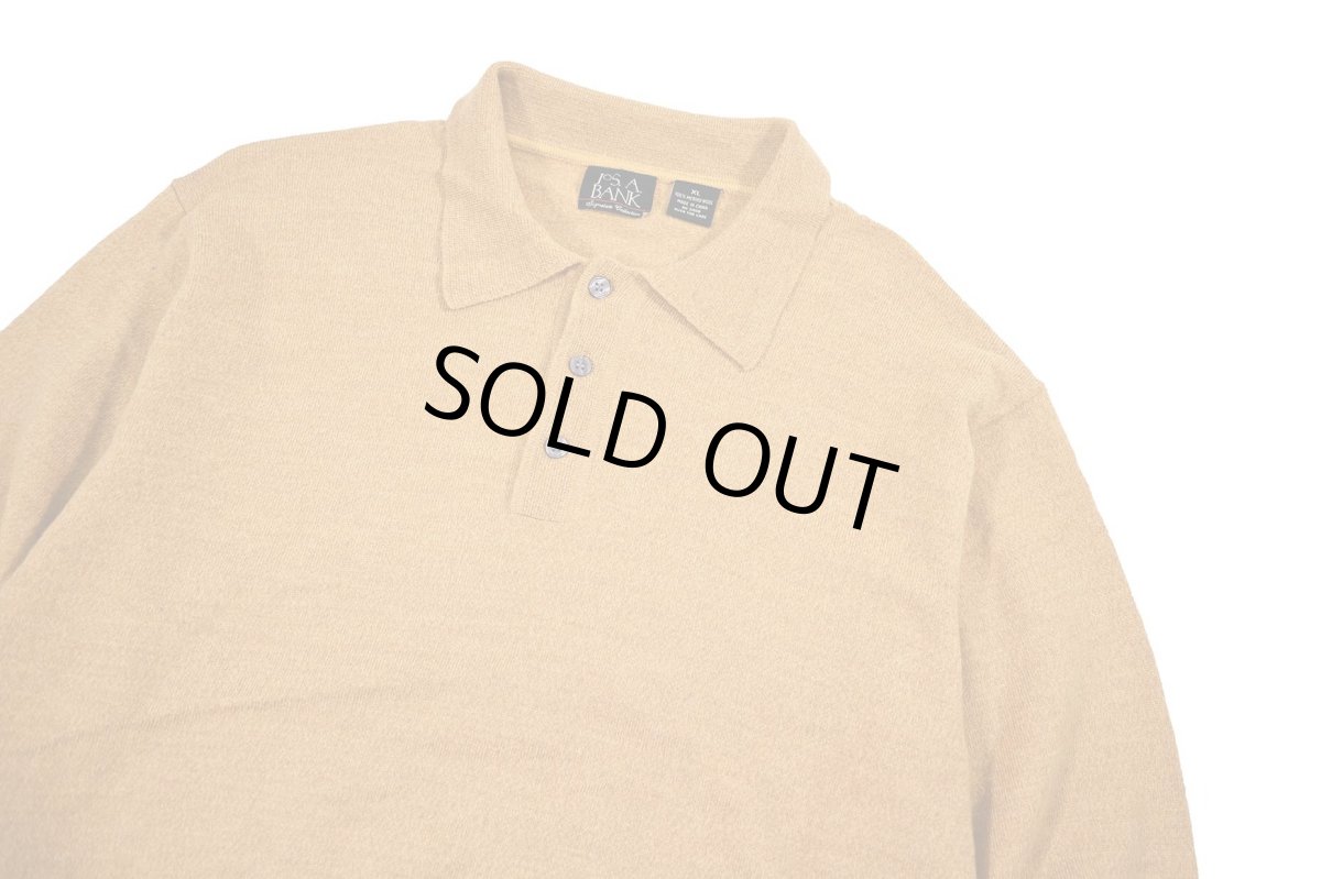 画像2: Used Jos.A.Bank High Gauge Merino Wool Knit Polo Yellow (2)