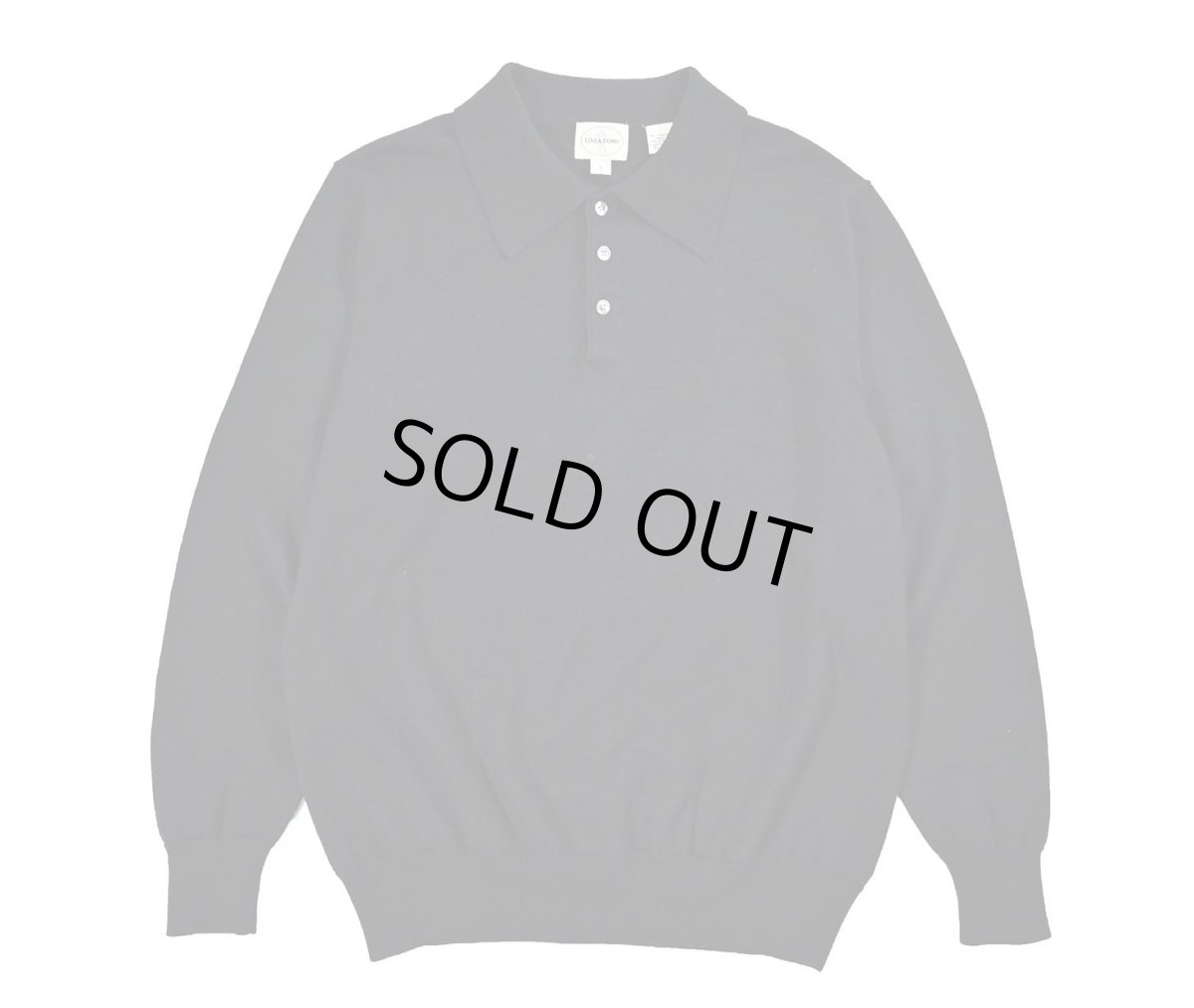 画像1: Used Linea Uomo High Gauge Merino Wool Knit Polo Black (1)