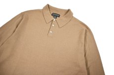 画像2: Used Banana Republic High Gauge Merino Wool Knit Polo Camel (2)