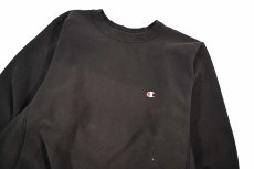 画像2: 80s Used Champion Reverse Weave Sweat Shirt Black made in USA (2)