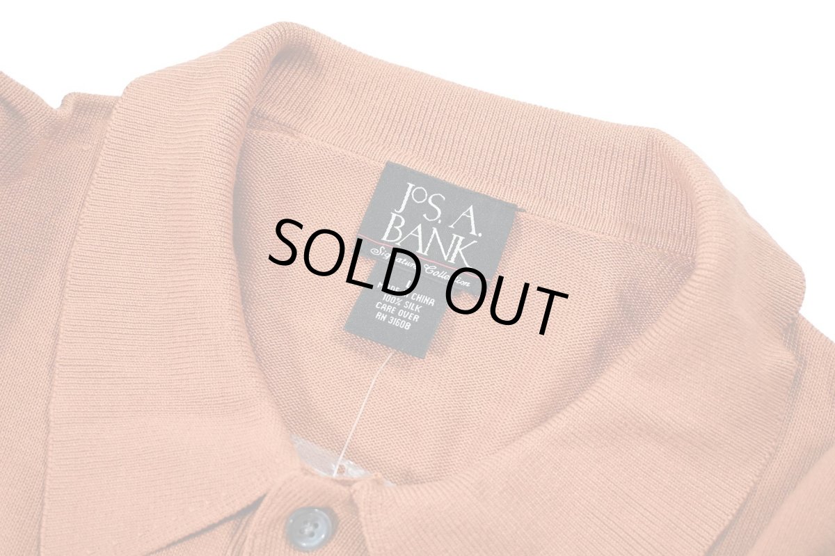 画像4: Deadstock Jos.A.Bank High Gauge Silk Knit Polo Red Brown (4)