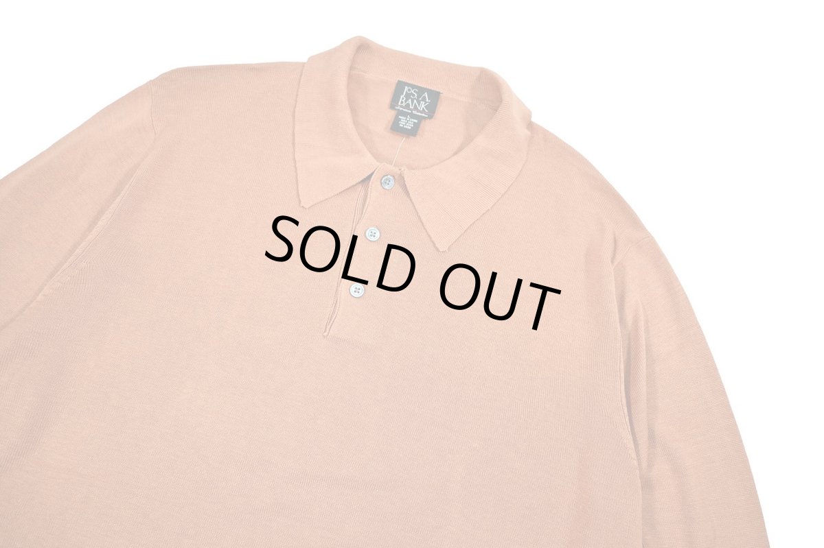 画像2: Deadstock Jos.A.Bank High Gauge Silk Knit Polo Red Brown (2)