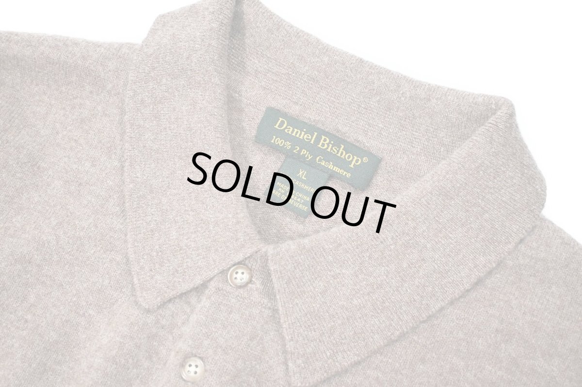 画像4: Used Daniel Bishop High Gauge Cashmere Knit Polo Brown (4)