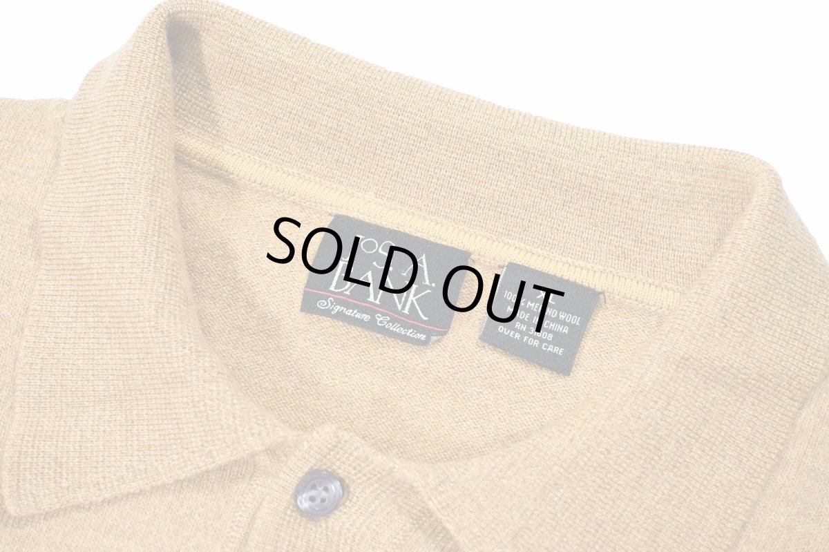 画像4: Used Jos.A.Bank High Gauge Merino Wool Knit Polo Yellow (4)
