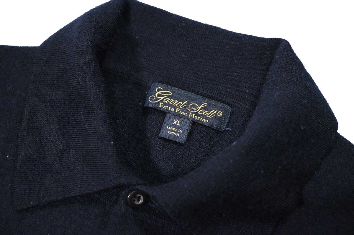 画像4: Used Brooks Brothers High Gauge Merino Wool Knit Polo Navy (4)