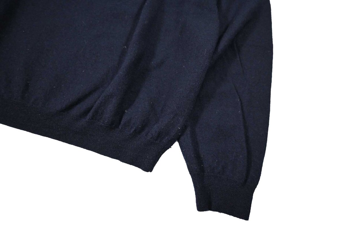 画像3: Used Brooks Brothers High Gauge Merino Wool Knit Polo Navy (3)