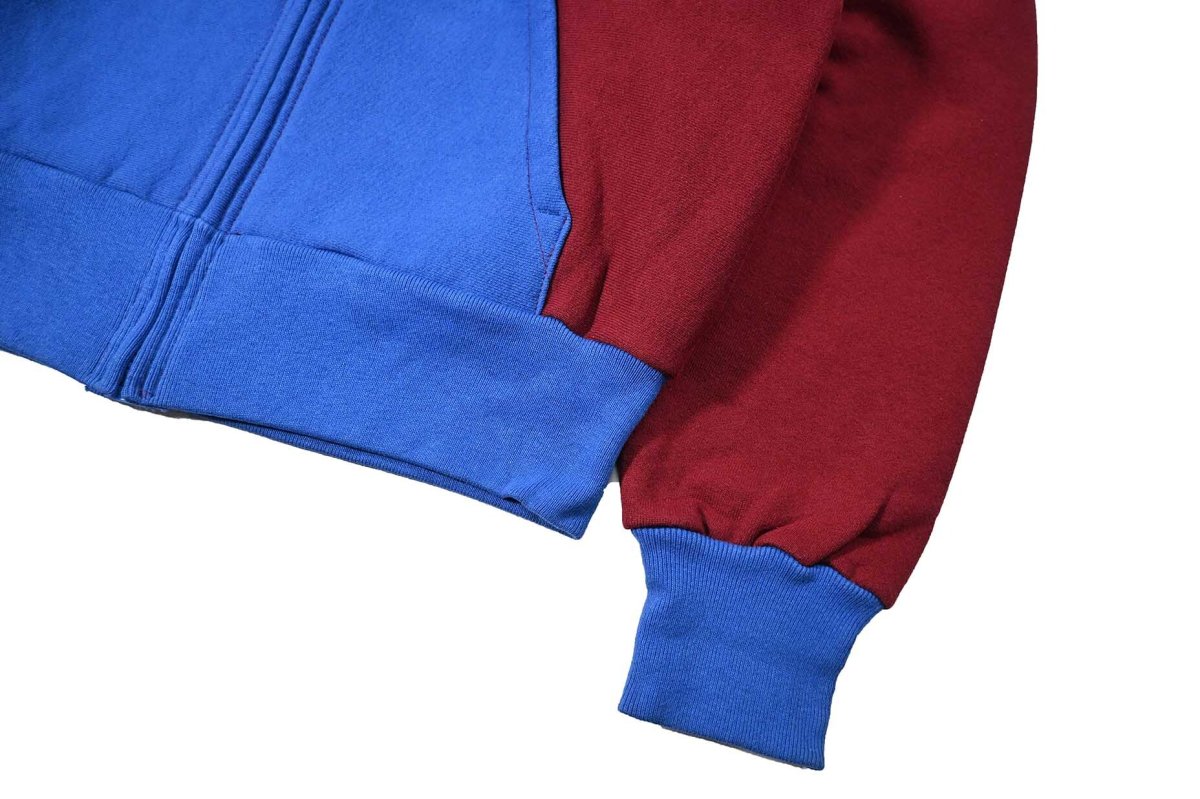 画像3: Deadstock Camber Zip Sweat Hoodie Burgundy/Blue (3)