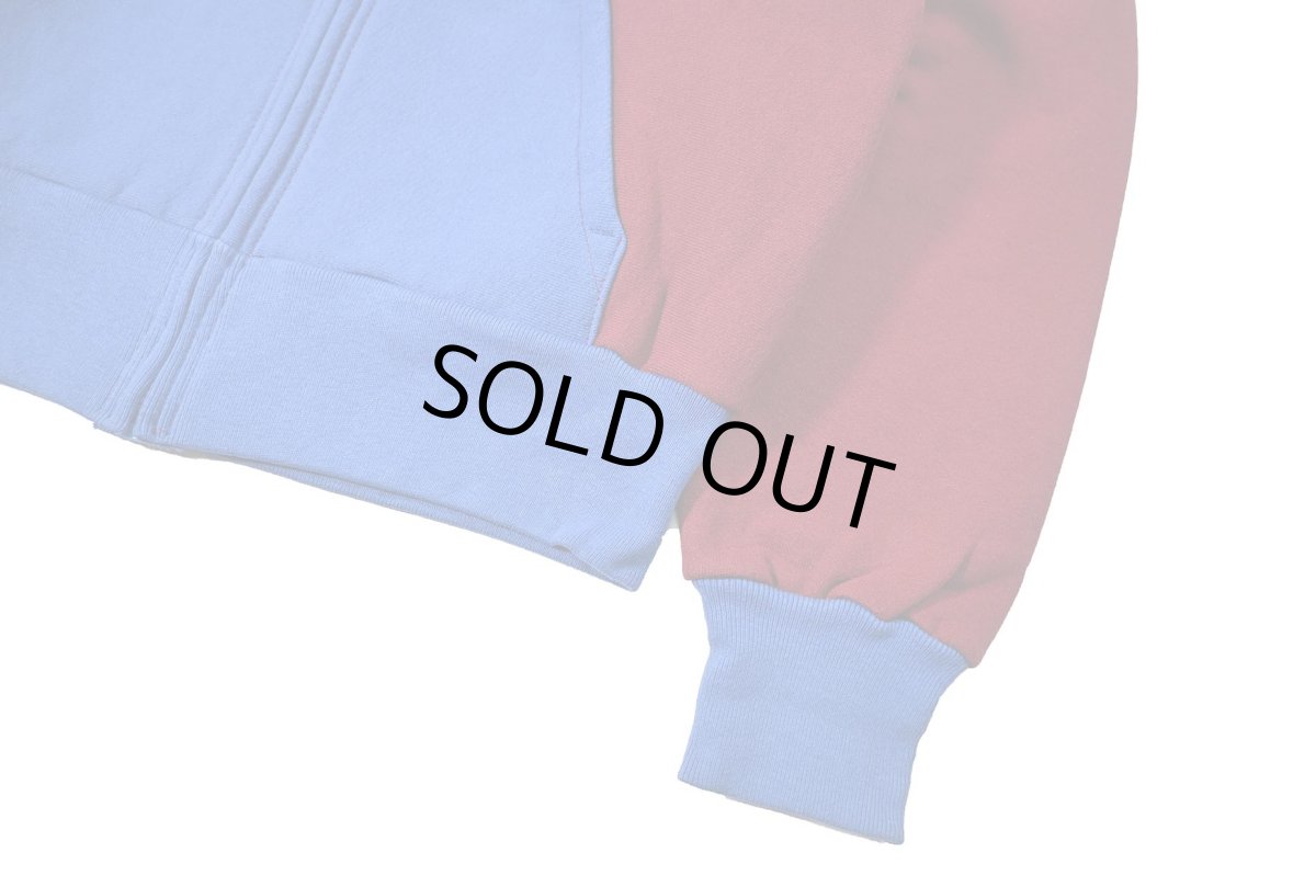 画像3: Deadstock Camber Zip Sweat Hoodie Burgundy/Blue (3)