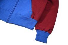 画像3: Deadstock Camber Zip Sweat Hoodie Burgundy/Blue (3)