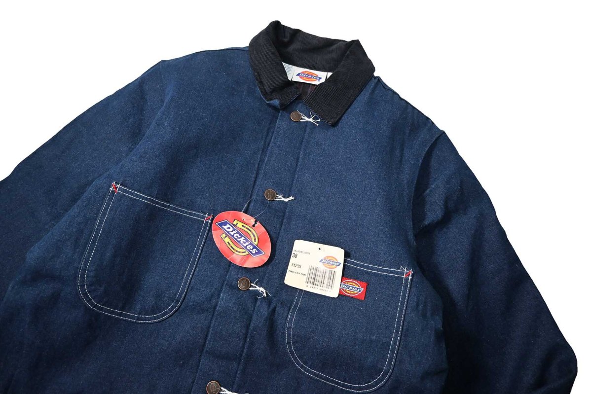 画像2: Deadstock Dickies Denim Chore Coat (2)