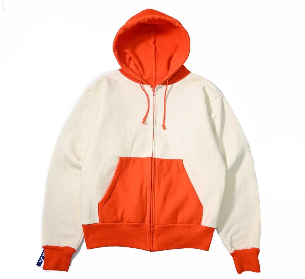画像1: Deadstock Camber Zip Sweat Hoodie Natural/Orange (1)