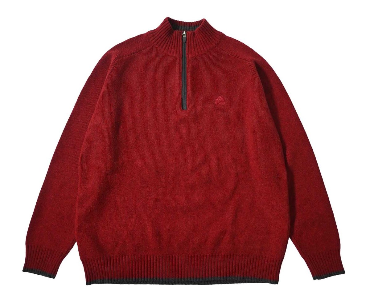 画像1: Used Nike Acg Quarter Zip Cotton/Wool Knit (1)