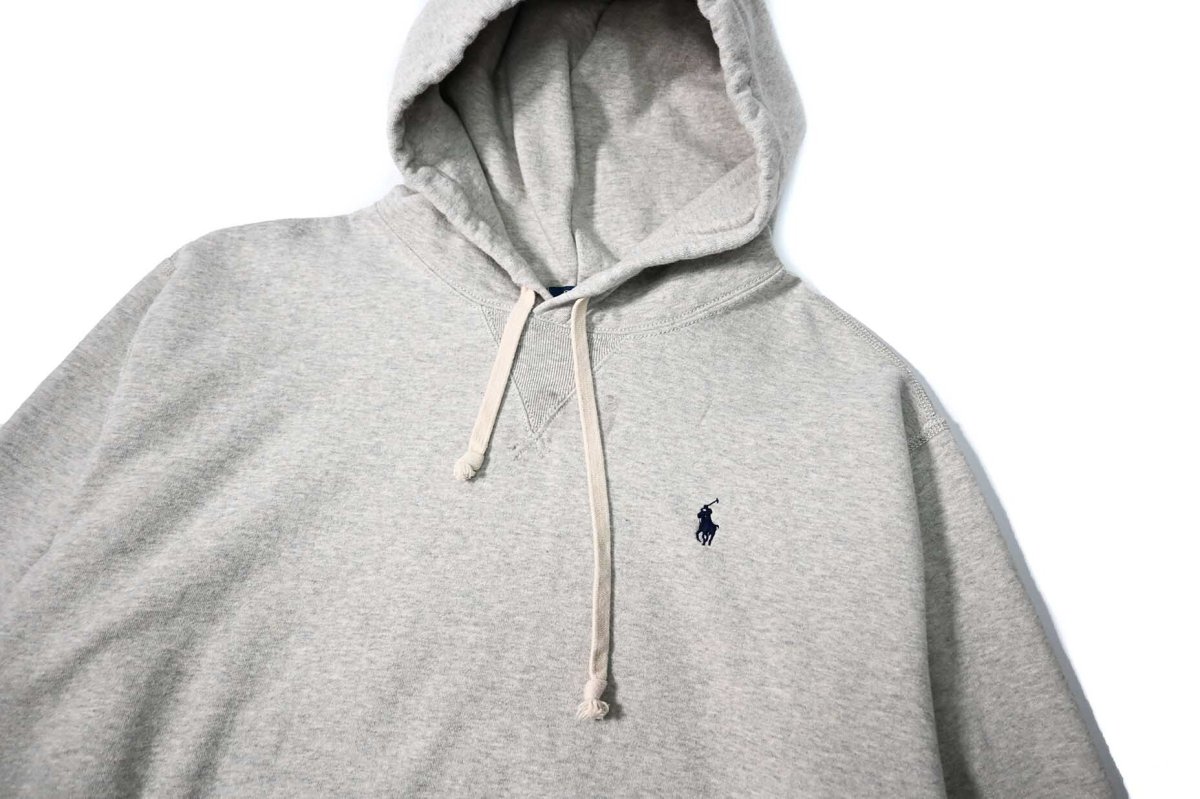 画像2: Used Polo Ralph Lauren Sweat Hoodie Ash ラルフローレン (2)