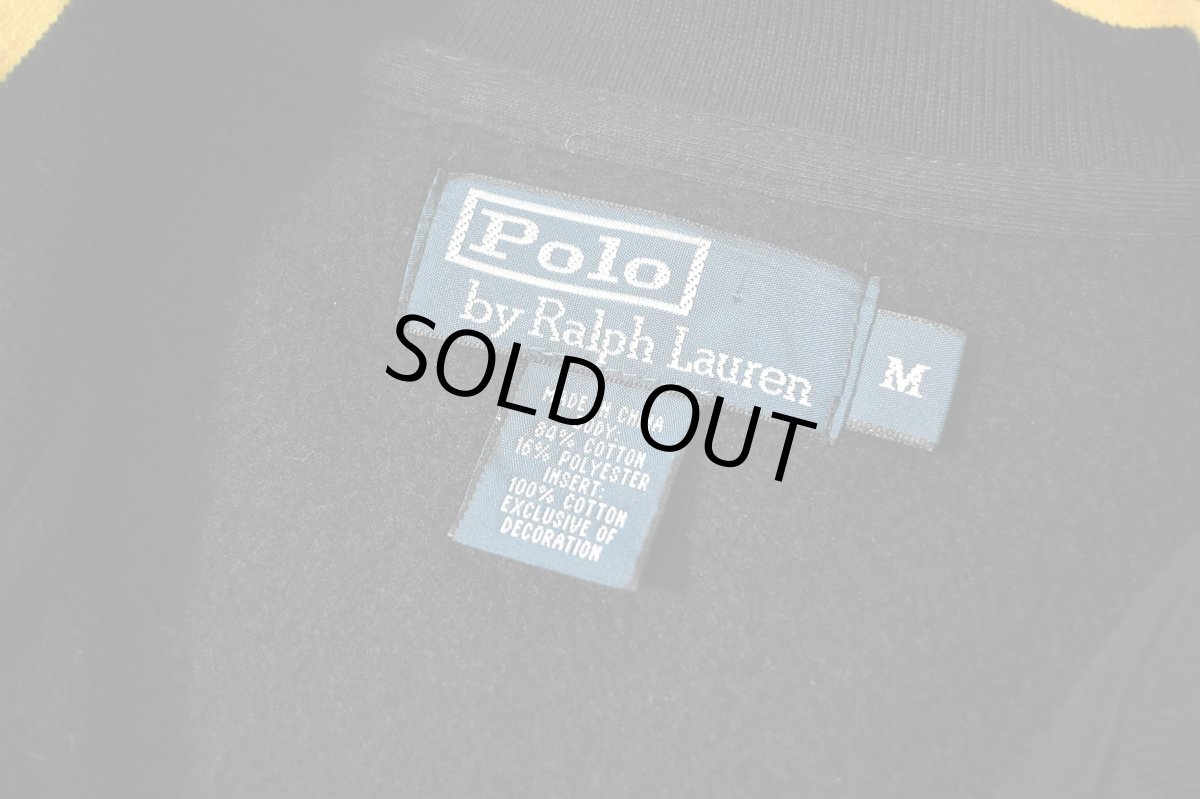 画像4: Used Polo Ralph Lauren Zip Sweat Shirt Black/Yellow ラルフローレン (4)