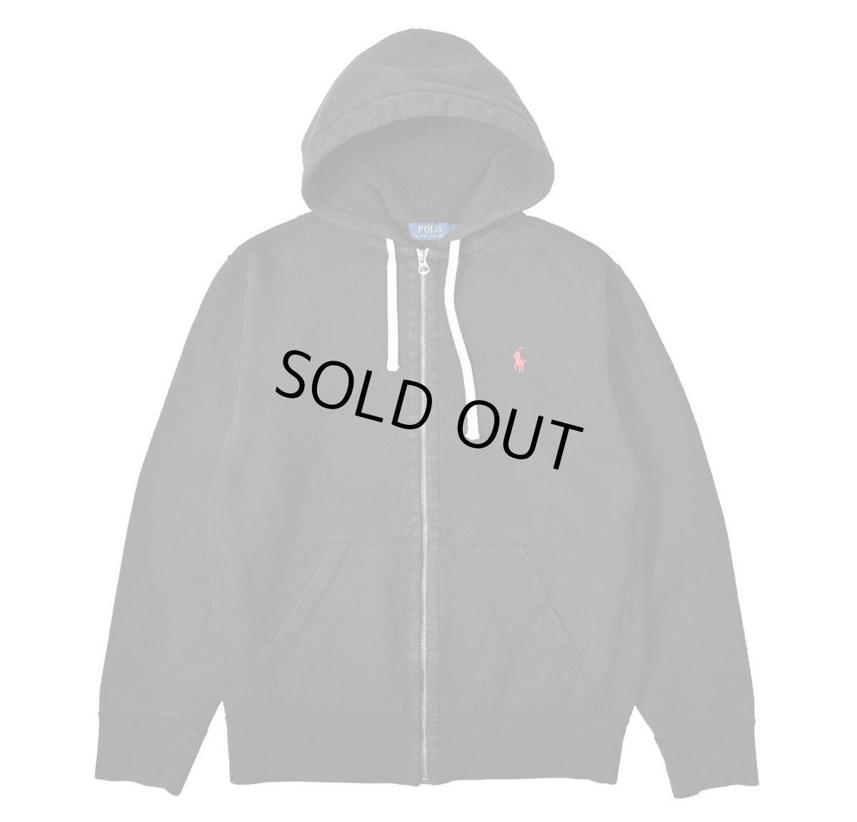 画像1: Used Polo Ralph Lauren Zip Sweat Hoodie Black ラルフローレン (1)