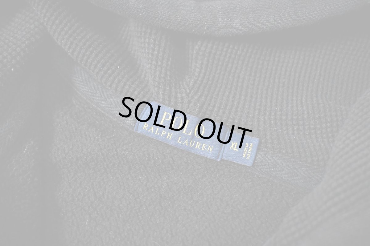 画像4: Used Polo Ralph Lauren Zip Sweat Hoodie Black ラルフローレン (4)