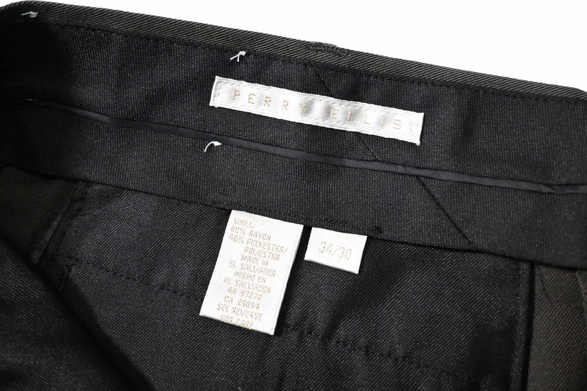 画像6: Deadstock Perry Ellis Rayon/Polyester Pleated Slacks (6)