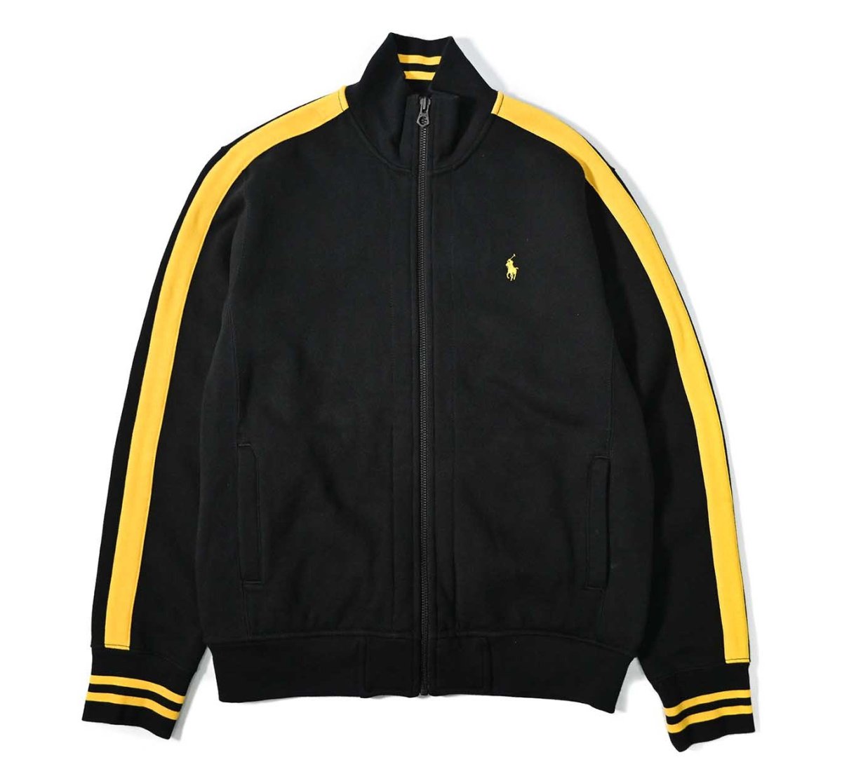 画像1: Used Polo Ralph Lauren Zip Sweat Shirt Black/Yellow ラルフローレン (1)
