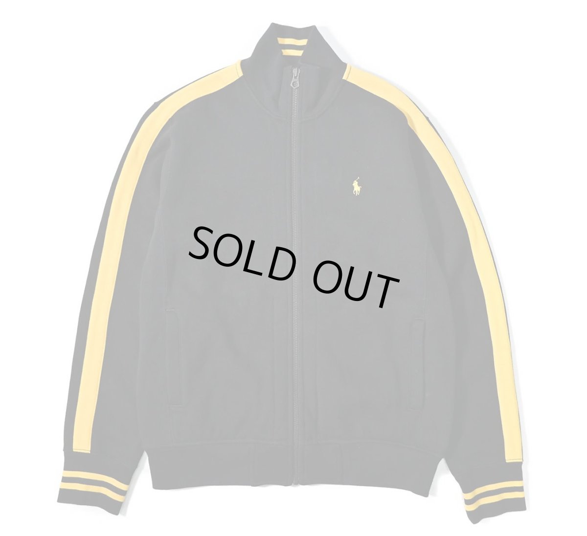 画像1: Used Polo Ralph Lauren Zip Sweat Shirt Black/Yellow ラルフローレン (1)