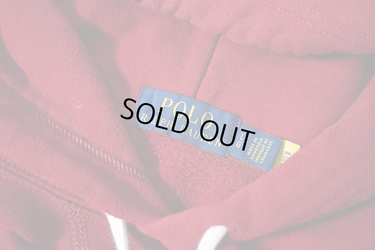 画像4: Used Polo Ralph Lauren Sweat Hoodie Burgundy ラルフローレン (4)