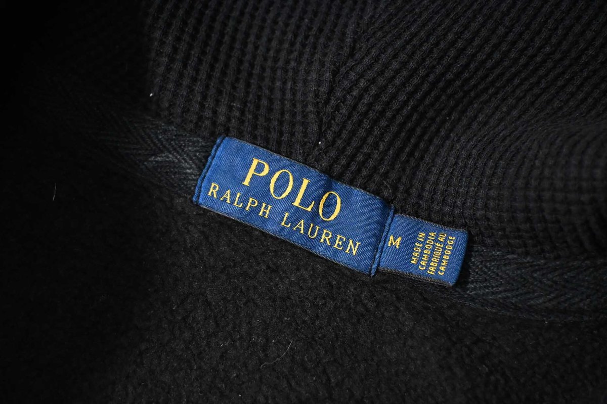 画像4: Used Polo Ralph Lauren Zip Sweat Hoodie Black ラルフローレン (4)