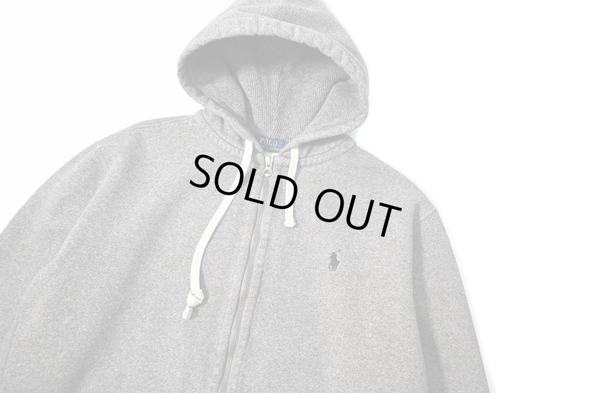画像2: Used Polo Ralph Lauren Zip Sweat Hoodie Grey ラルフローレン (2)
