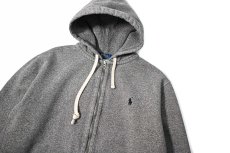 画像2: Used Polo Ralph Lauren Zip Sweat Hoodie Grey ラルフローレン (2)