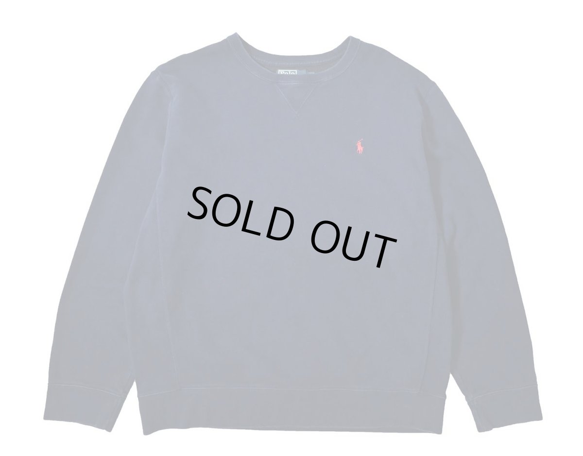 画像1: Used Polo Ralph Lauren Crew Neck Sweat Shirt Navy ラルフローレン (1)