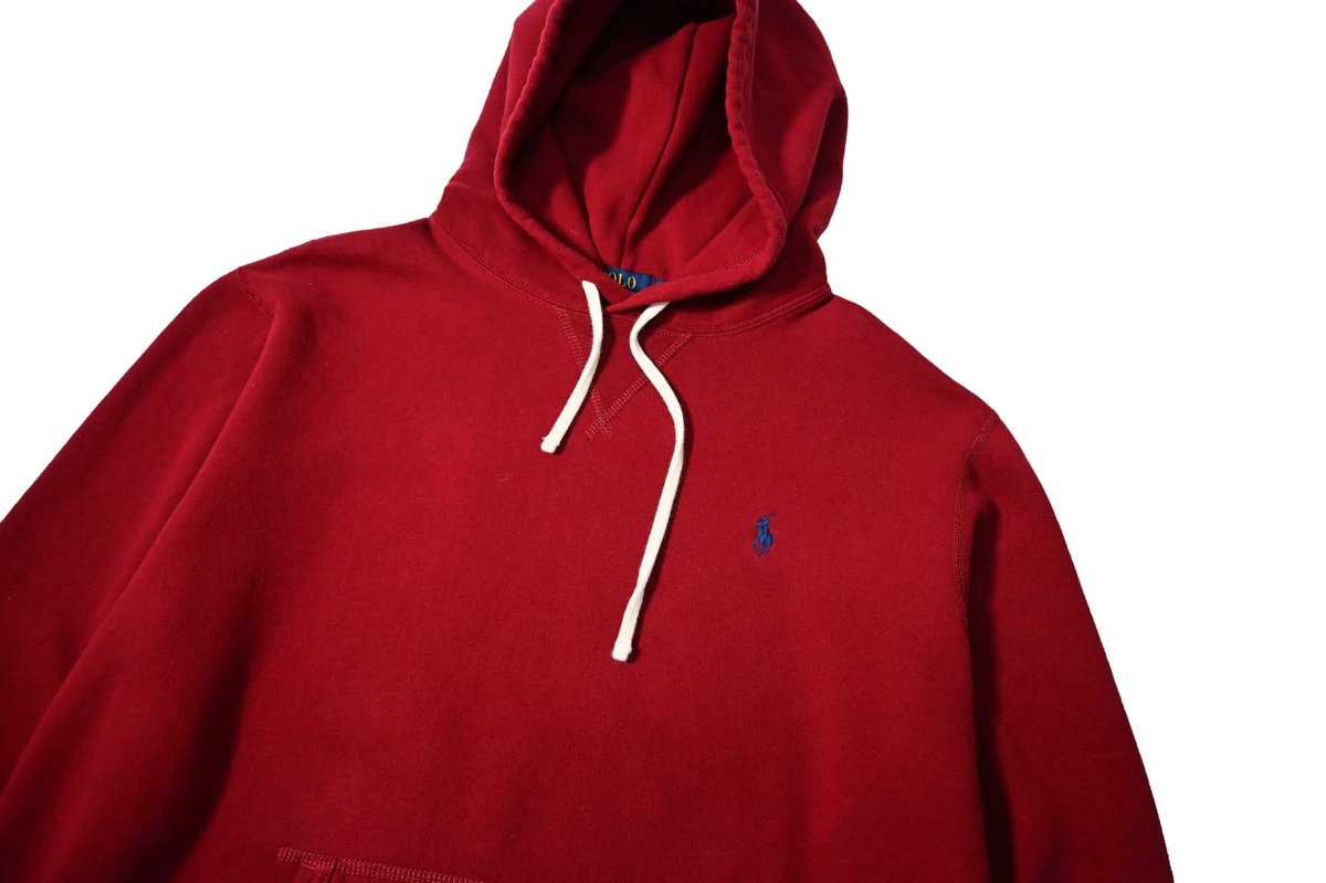 画像2: Used Polo Ralph Lauren Sweat Hoodie Burgundy ラルフローレン (2)