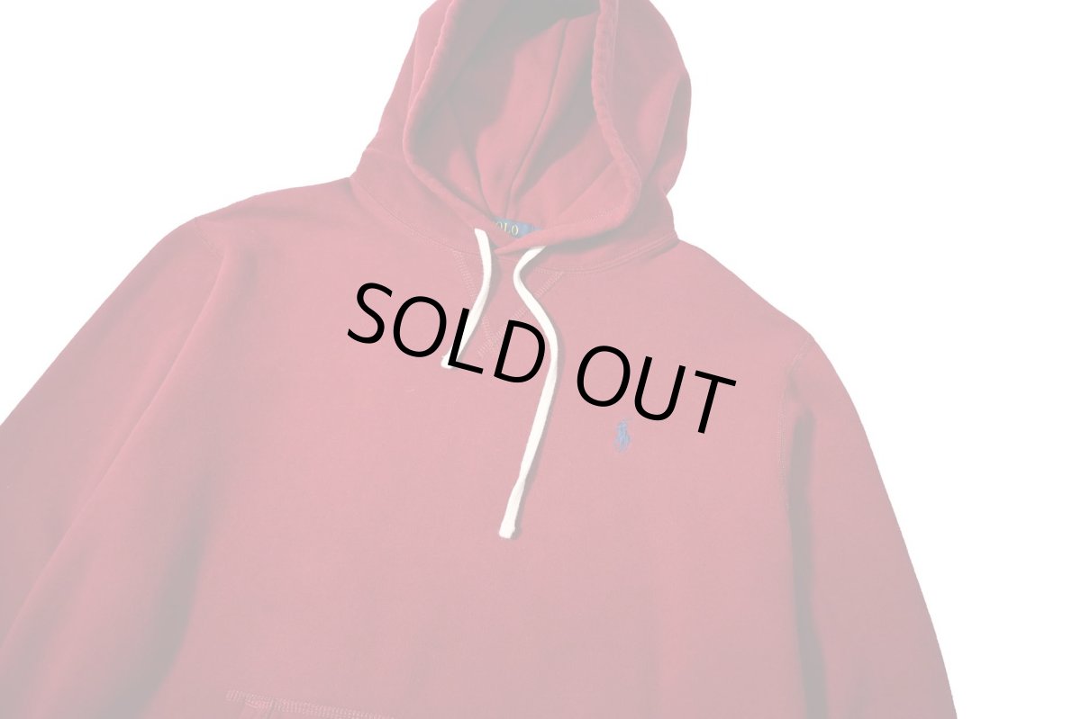 画像2: Used Polo Ralph Lauren Sweat Hoodie Burgundy ラルフローレン (2)