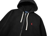 画像2: Used Polo Ralph Lauren Zip Sweat Hoodie Black ラルフローレン (2)