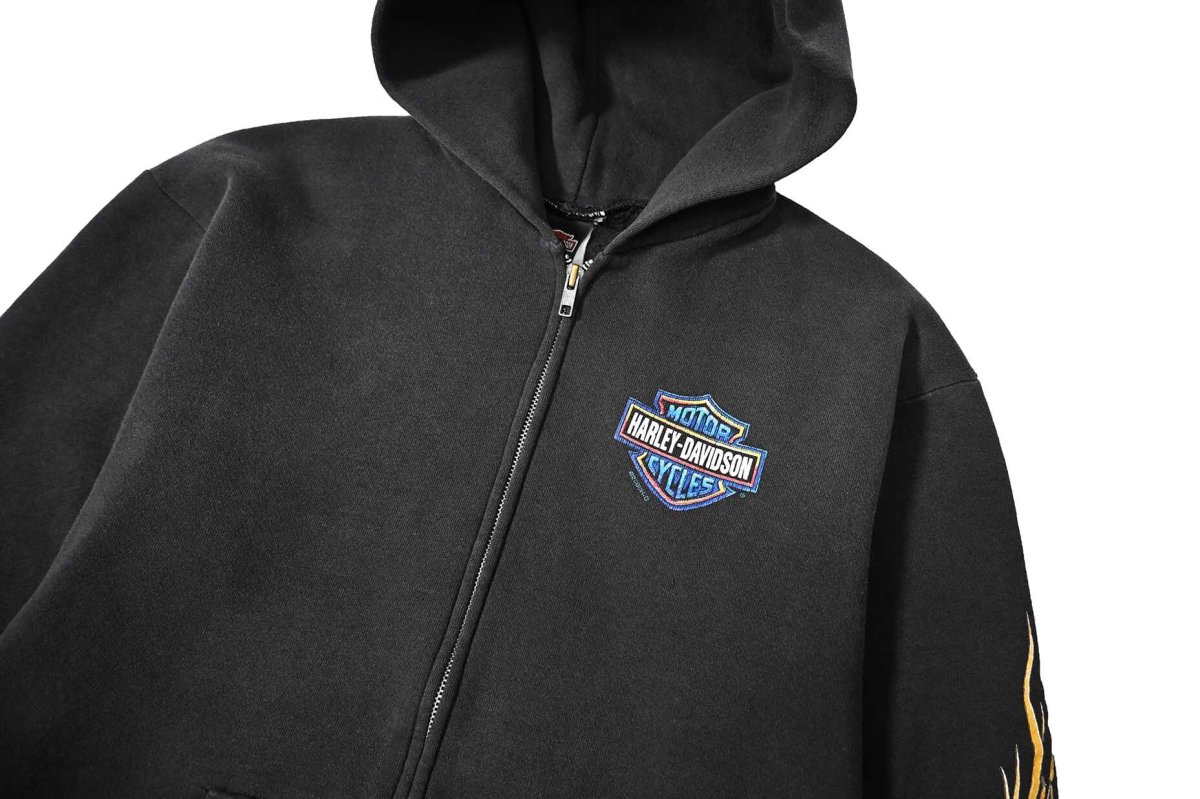 画像3: Used Harley-Davidson Zip Sweat Hoodie made in USA (3)