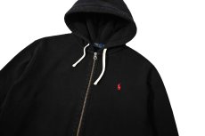 画像2: Used Polo Ralph Lauren Zip Sweat Hoodie Black ラルフローレン (2)