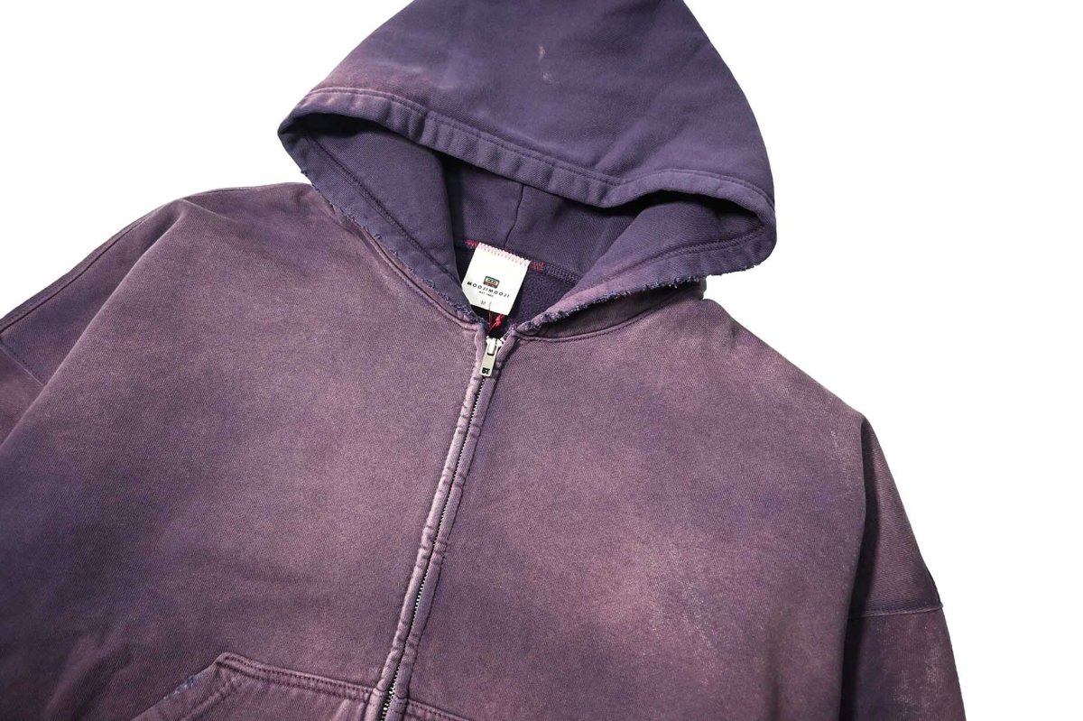 画像2: MOOJI MOOJI US Oversize Zip Up Hoodie Aged Purple (2)