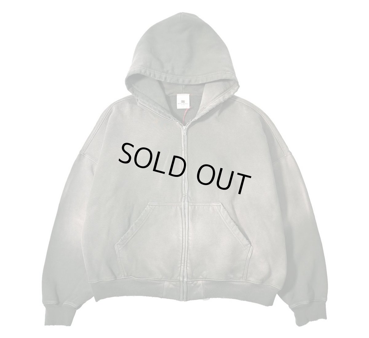 画像1: MOOJI MOOJI US Oversize Zip Up Hoodie Aged Olive Green (1)