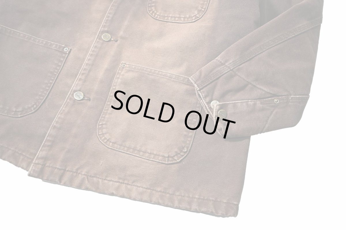 画像4: Used Carhartt Blanket Lined Michigan Chore Coat Dark Brown (4)